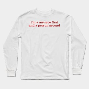 Menace First Person Second Unisex Sweatshirt or Long Sleeve T-Shirt